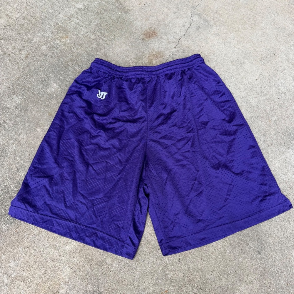 Vintage Warrior Mens Mesh Athletic Shorts Purple Gym Basketball Size Medium